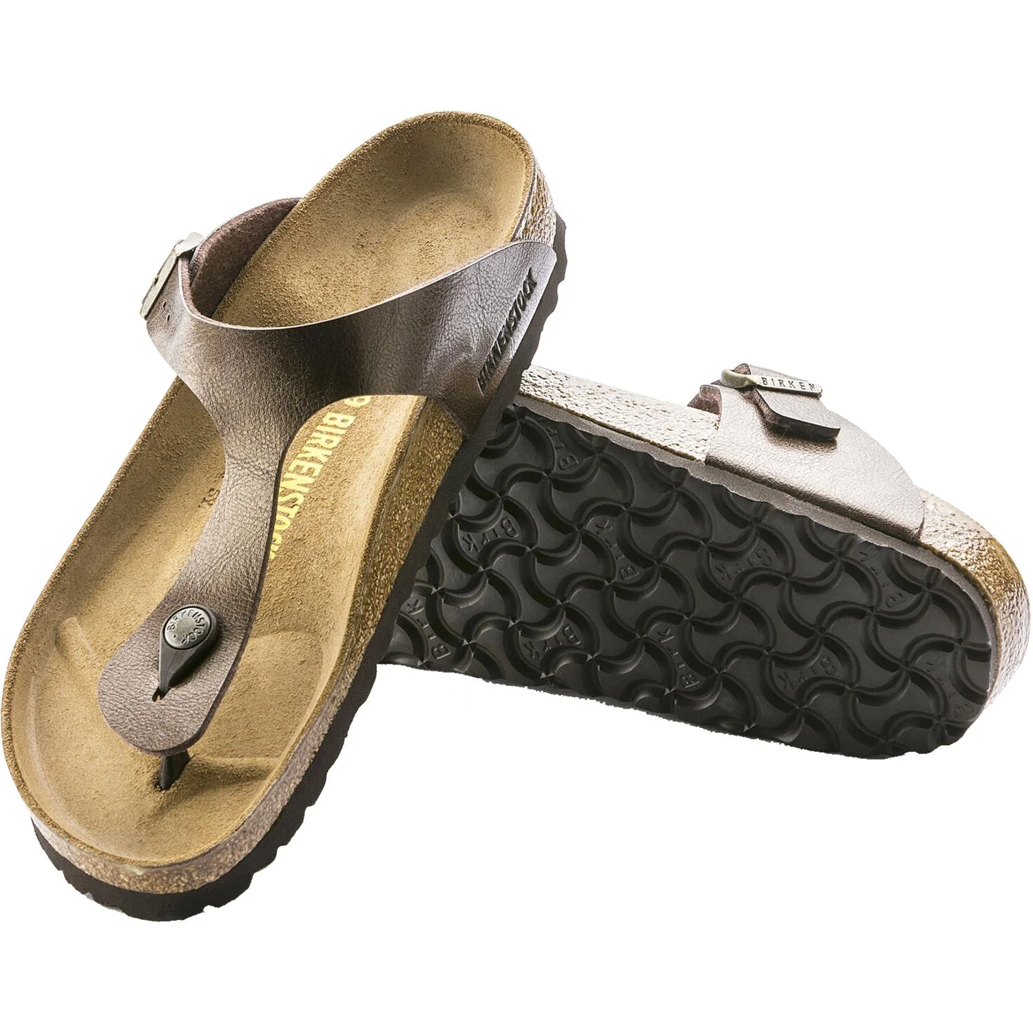 Birkenstock Gizeh Women's Thong Sandals Toffee Birko-Flor - Image 3