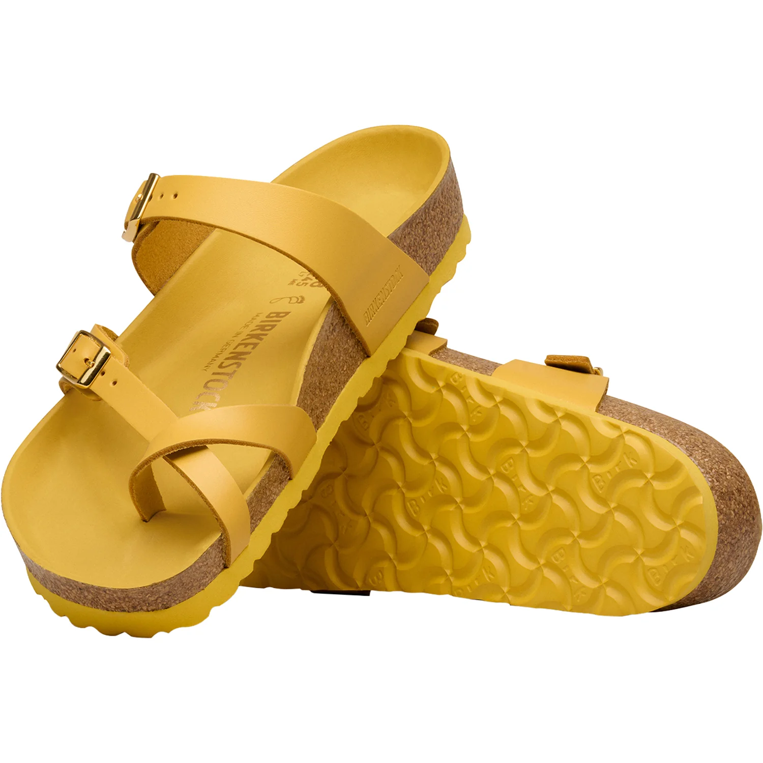 Birkenstock Mayari Amalfi Women's Sandals Ochre Leather - Image 4