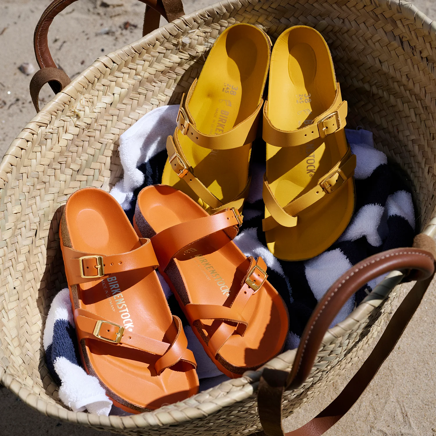 Birkenstock Mayari Amalfi Women's Sandals Ochre Leather - Image 5