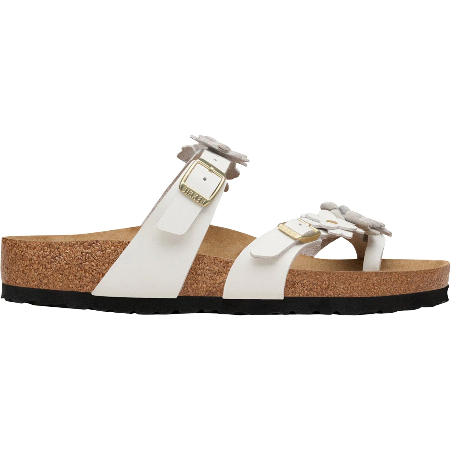 Birkenstock Mayari Flowers Women's Sandals White Leather