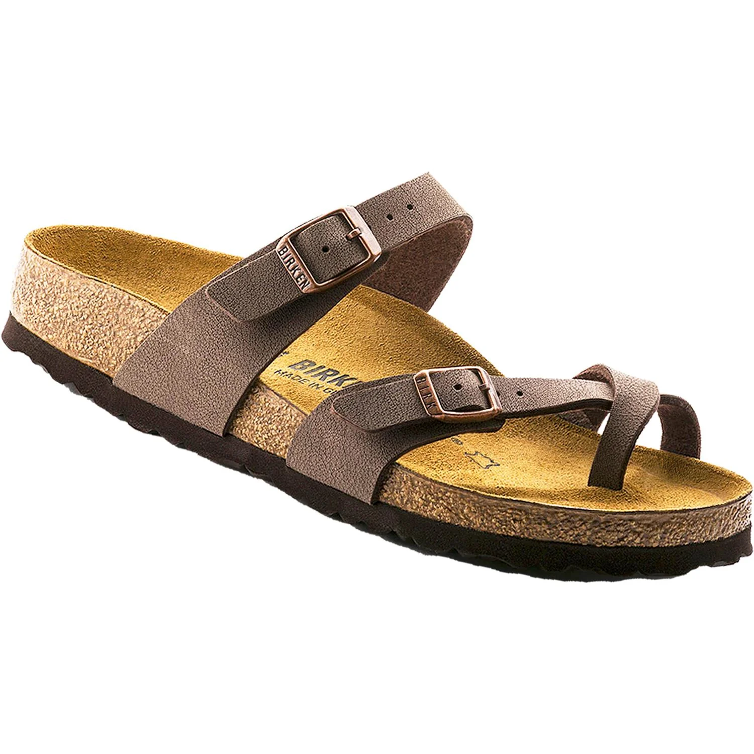 Birkenstock Mayari Women's Thong Sandals Mocha Birkibuc - Image 3