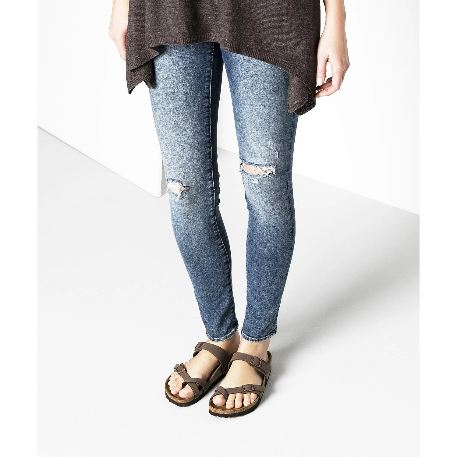 Birkenstock Mayari Women's Thong Sandals Mocha Birkibuc - Image 4