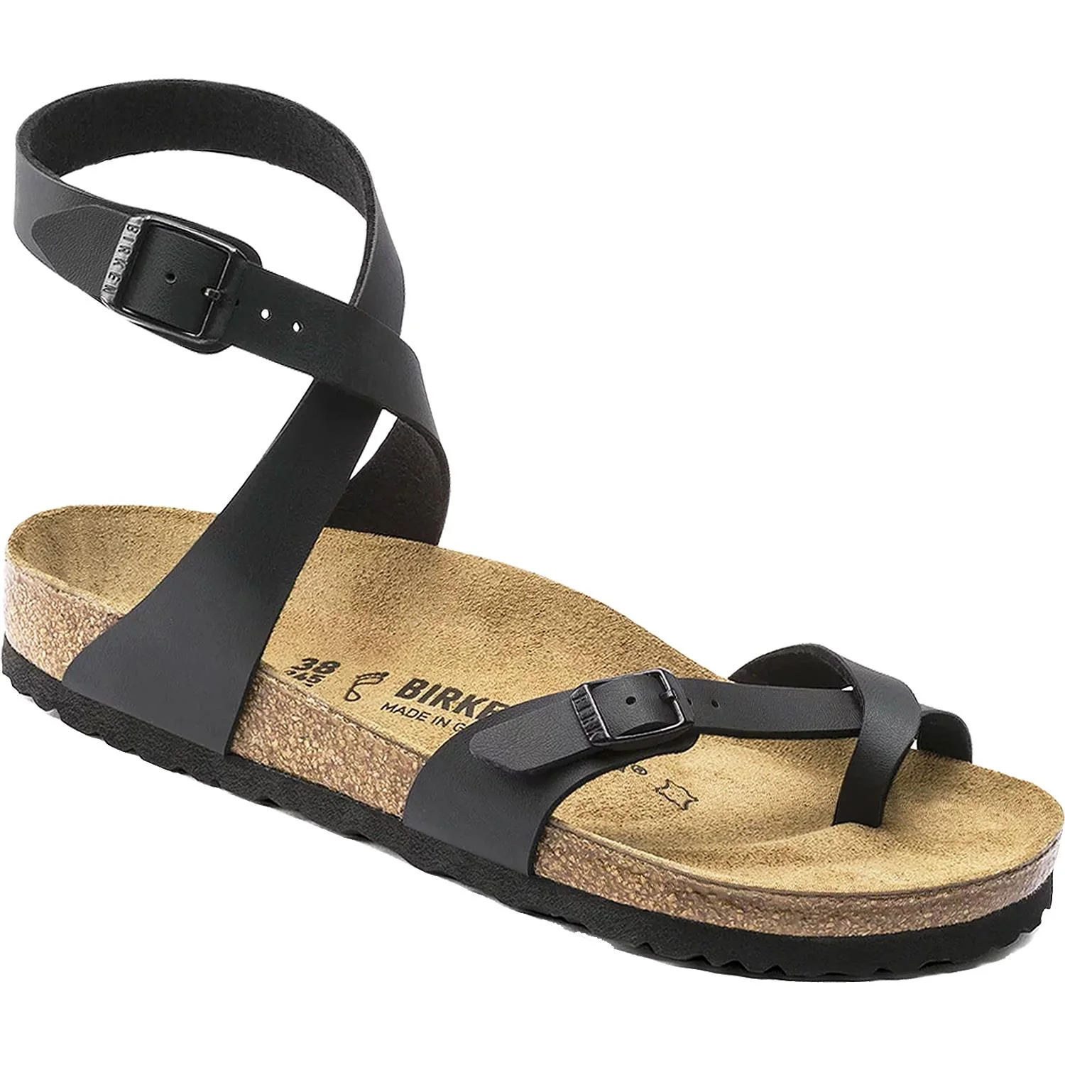 Birkenstock Yara Women's Thong Sandals Black Birko-Flor - Image 3