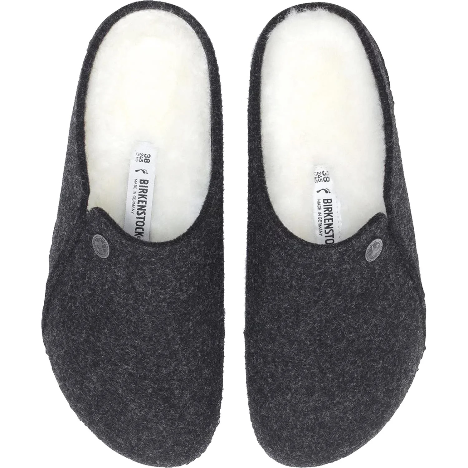 Birkenstock Zermatt Shearling Unisex Shearling Slippers Anthracite Wool - Image 2