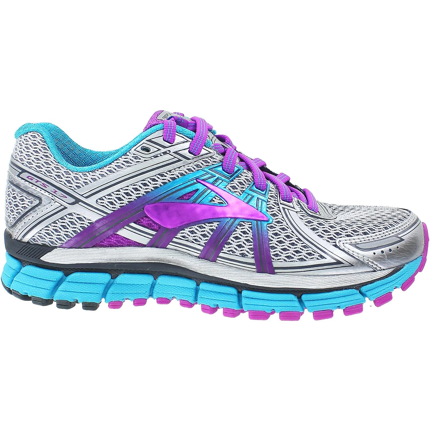 Brooks Adrenaline GTS 17 (Stability Support) Women's Running Shoes Silver/Purple Cactus Mesh