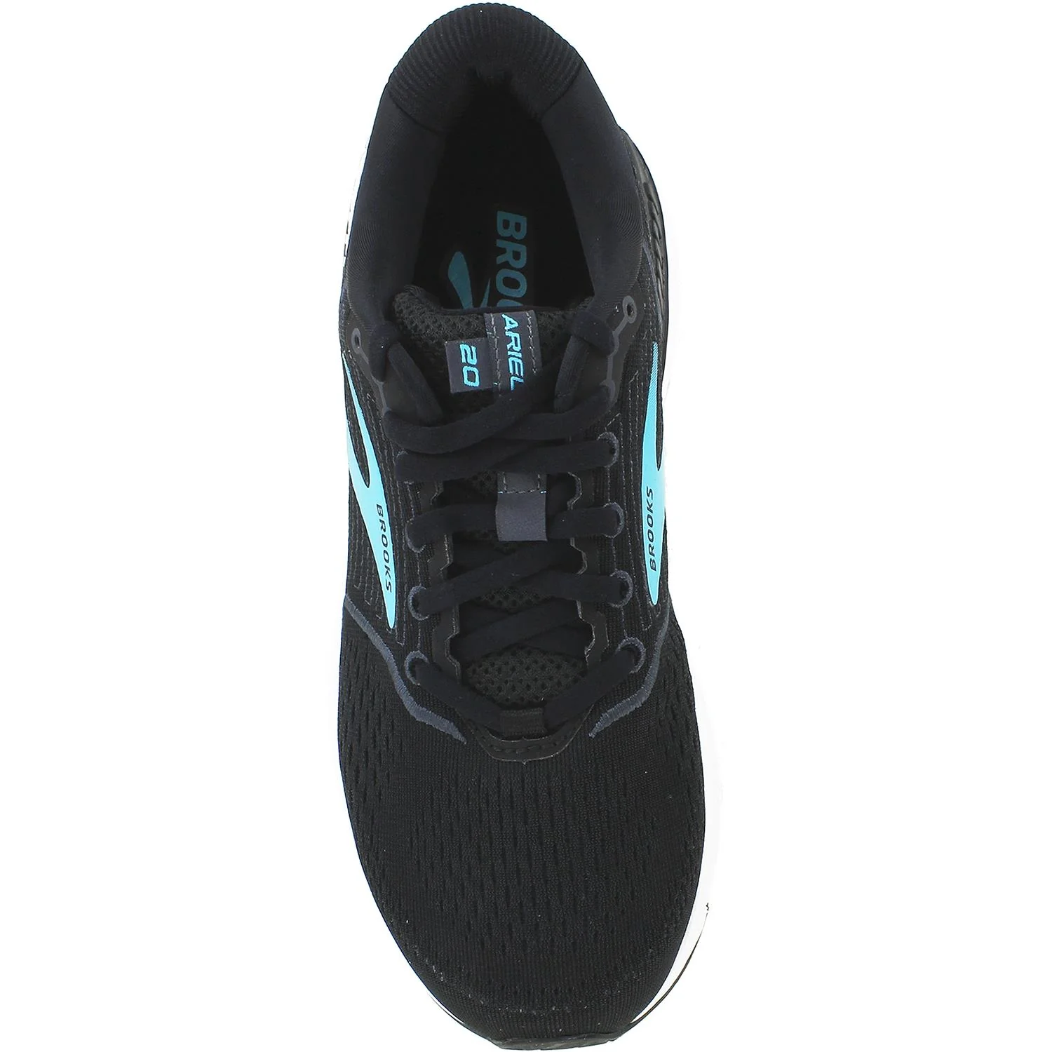 Brooks Ariel 20 Women's Running Shoes Black/Ebony/Blue Mesh - Image 2