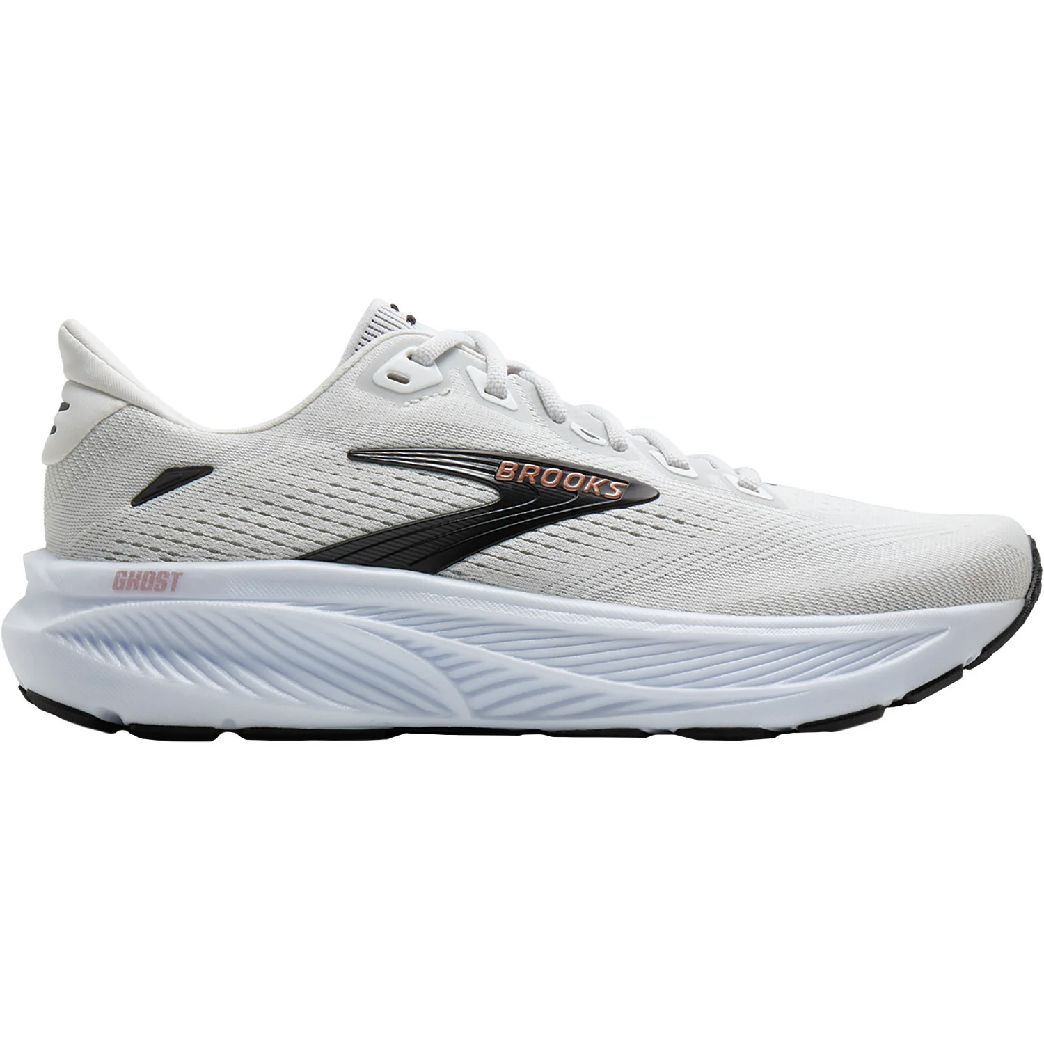 Brooks Ghost 18 Women's Athletic Shoes White/Black/Rose Gold (Neutral Support)