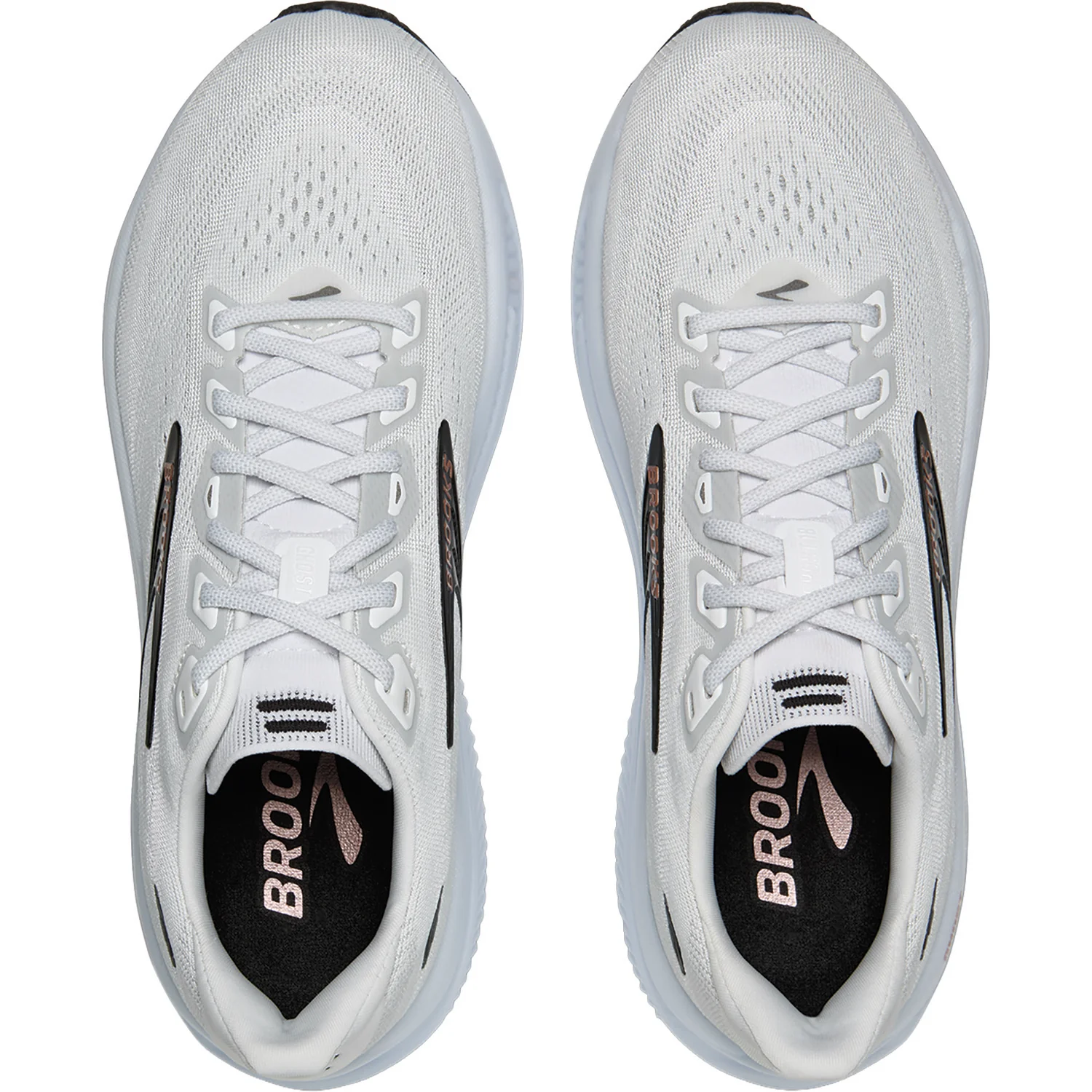 Brooks Ghost 18 Women's Athletic Shoes White/Black/Rose Gold (Neutral Support) - Image 2