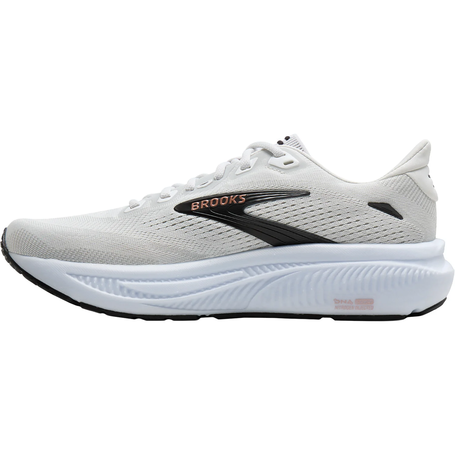 Brooks Ghost 18 Women's Athletic Shoes White/Black/Rose Gold (Neutral Support) - Image 3