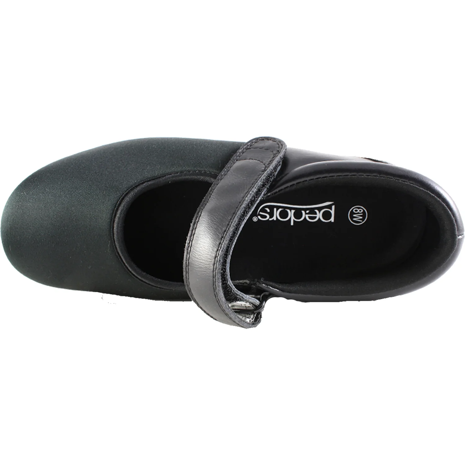 Pedors Mary Jane 500 Women's Diabetic Orthopedic Shoes Black Leather/Stretch - Image 2