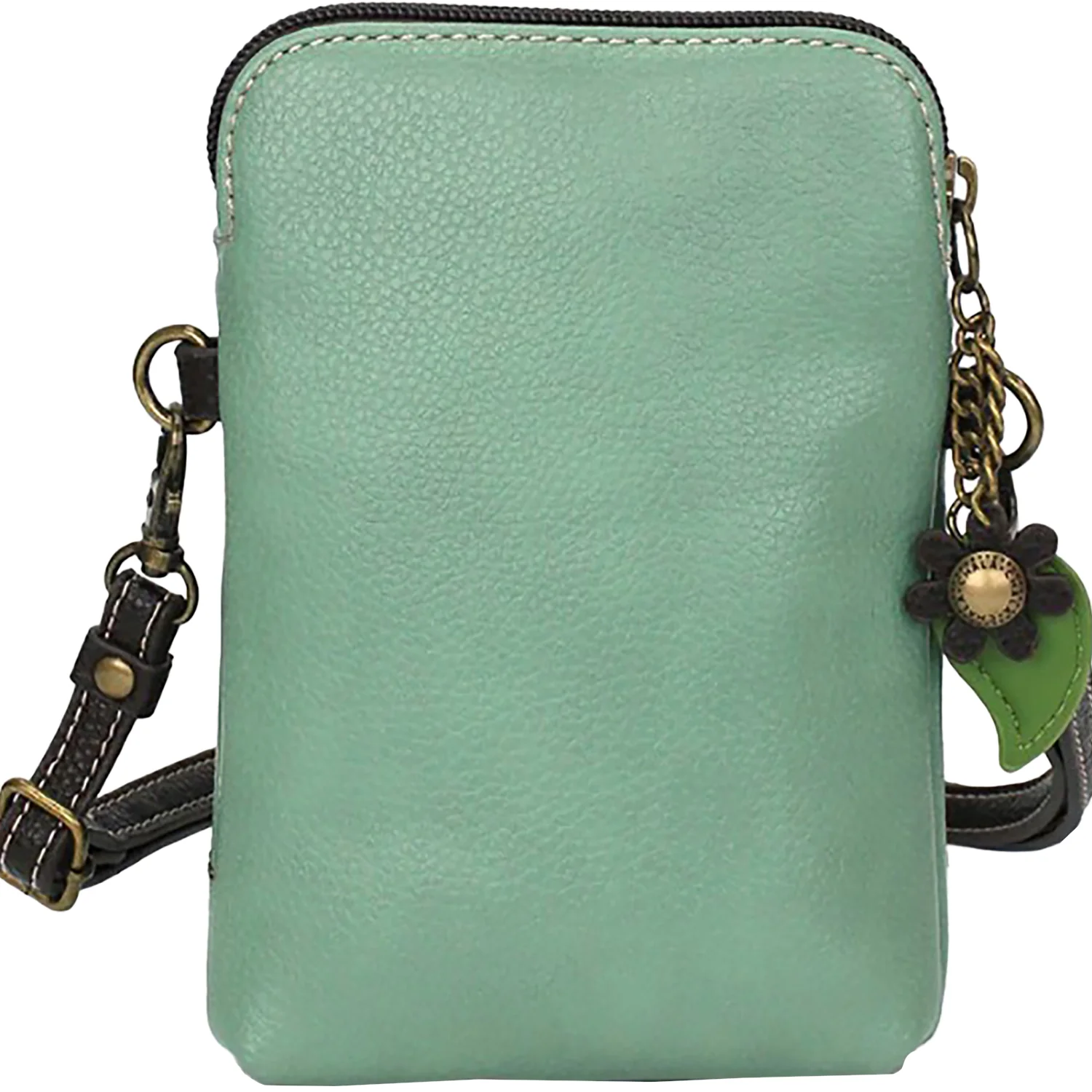 Chala Bird Cell Phone Crossbody Handbag Teal - Image 3