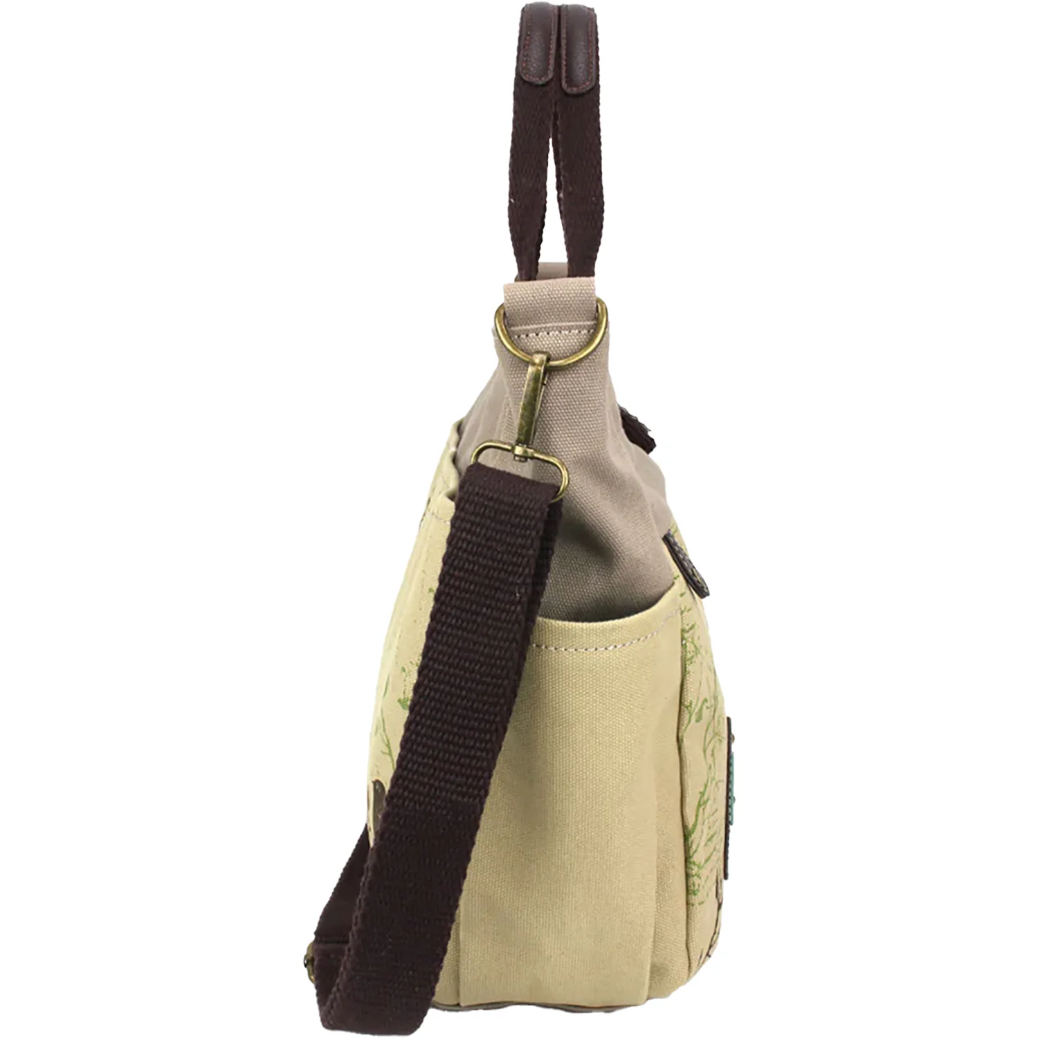 Chala Bird Safari Canvas Print Pocket Tote Handbag Sand - Image 3
