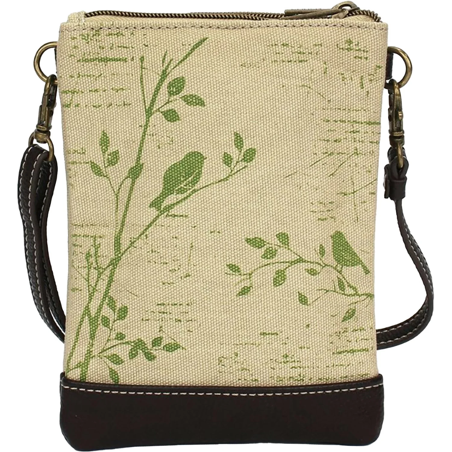 Chala Bird Safari Double Pocket Crossbody Handbag Sand - Image 3