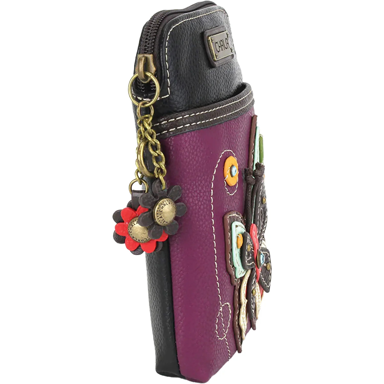 Chala Butterfly Cellphone Crossbody Handbag Purple - Image 5