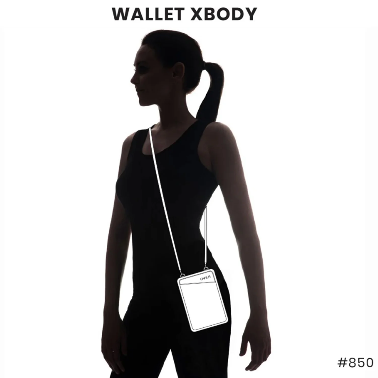 Chala Butterfly Wallet Crossbody Handbag Gray - Image 3