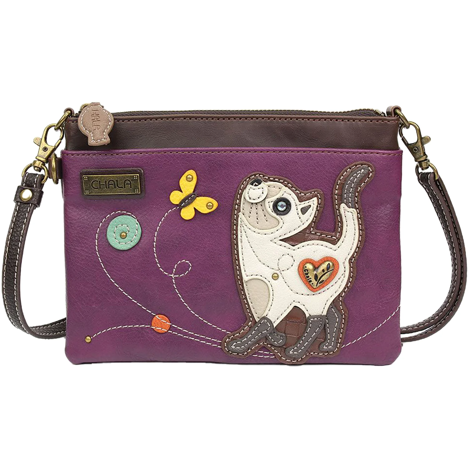 Chala Cat Mini Crossbody Handbag Purple