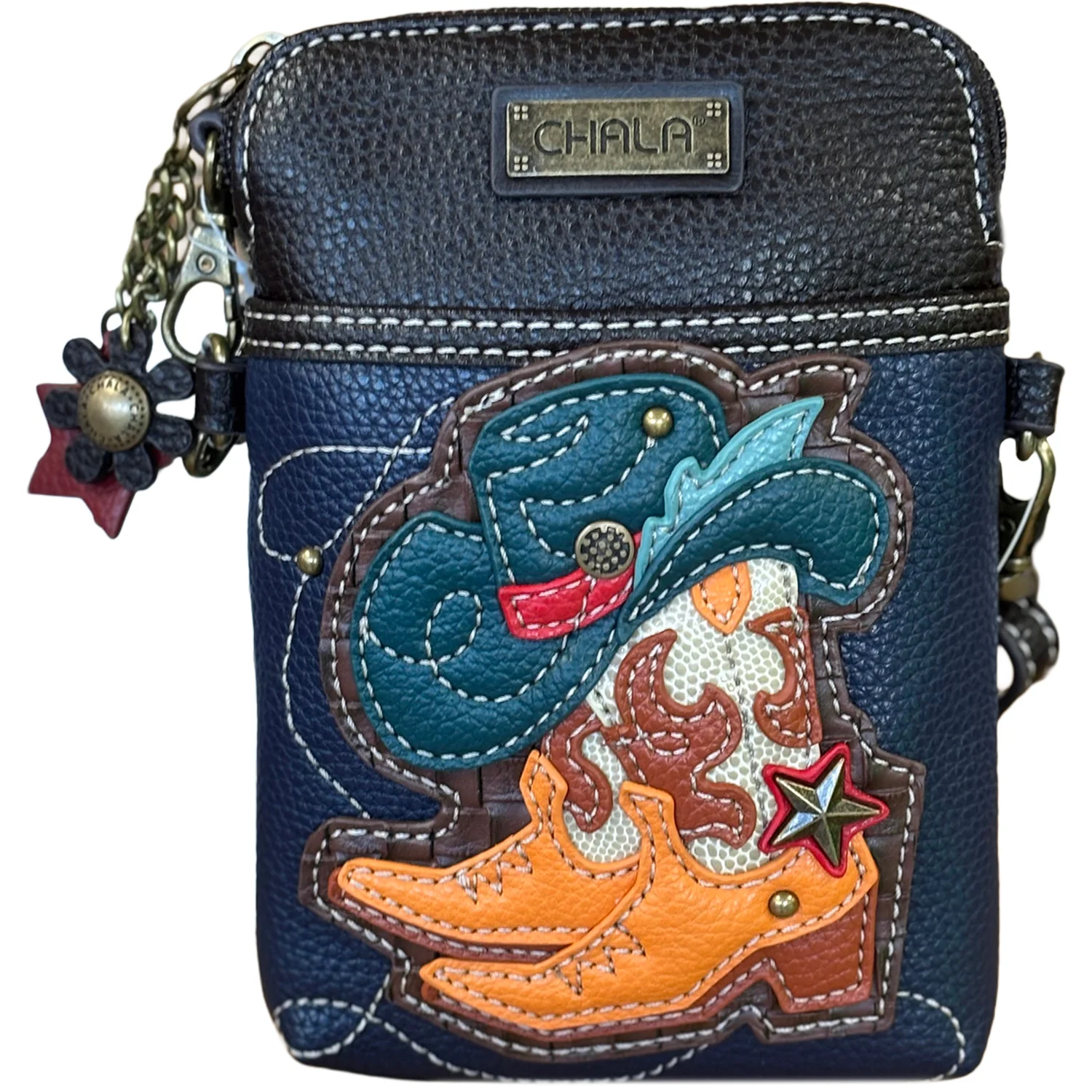 Chala Cowboy Cellphone Crossbody Handbag Navy