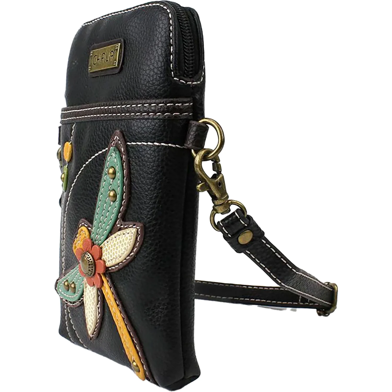 Chala Dragonfly Cellphone Crossbody Purses & Handbags Black - Image 3