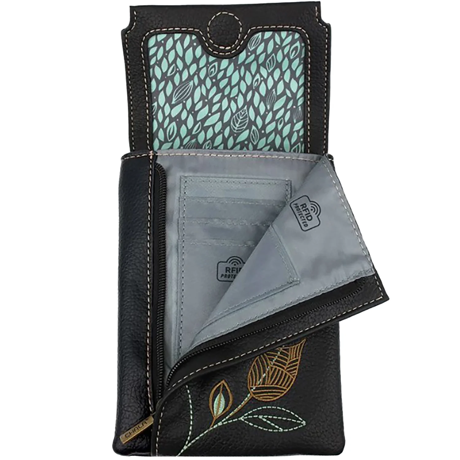 Chala Dragonfly Criss Cellphone Crossbody Handbag Black - Image 2