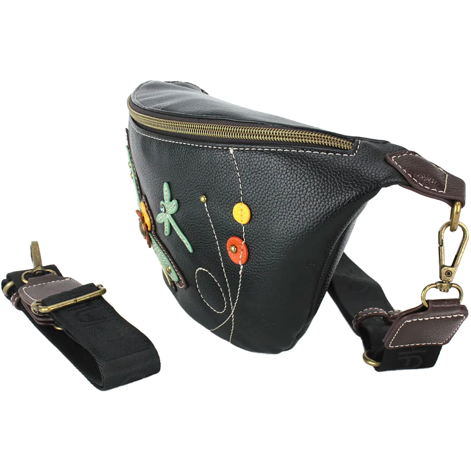 Chala Dragonfly Fanny Pack Handbag Black - Image 4