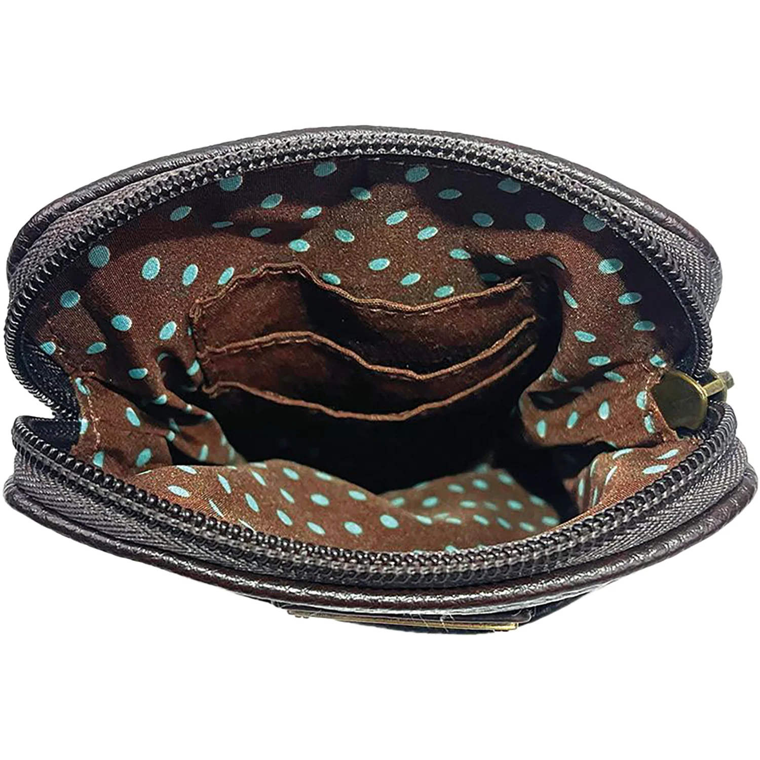Chala Handbags Otter Cellphone Crossbody Handbag Turquoise - Image 2