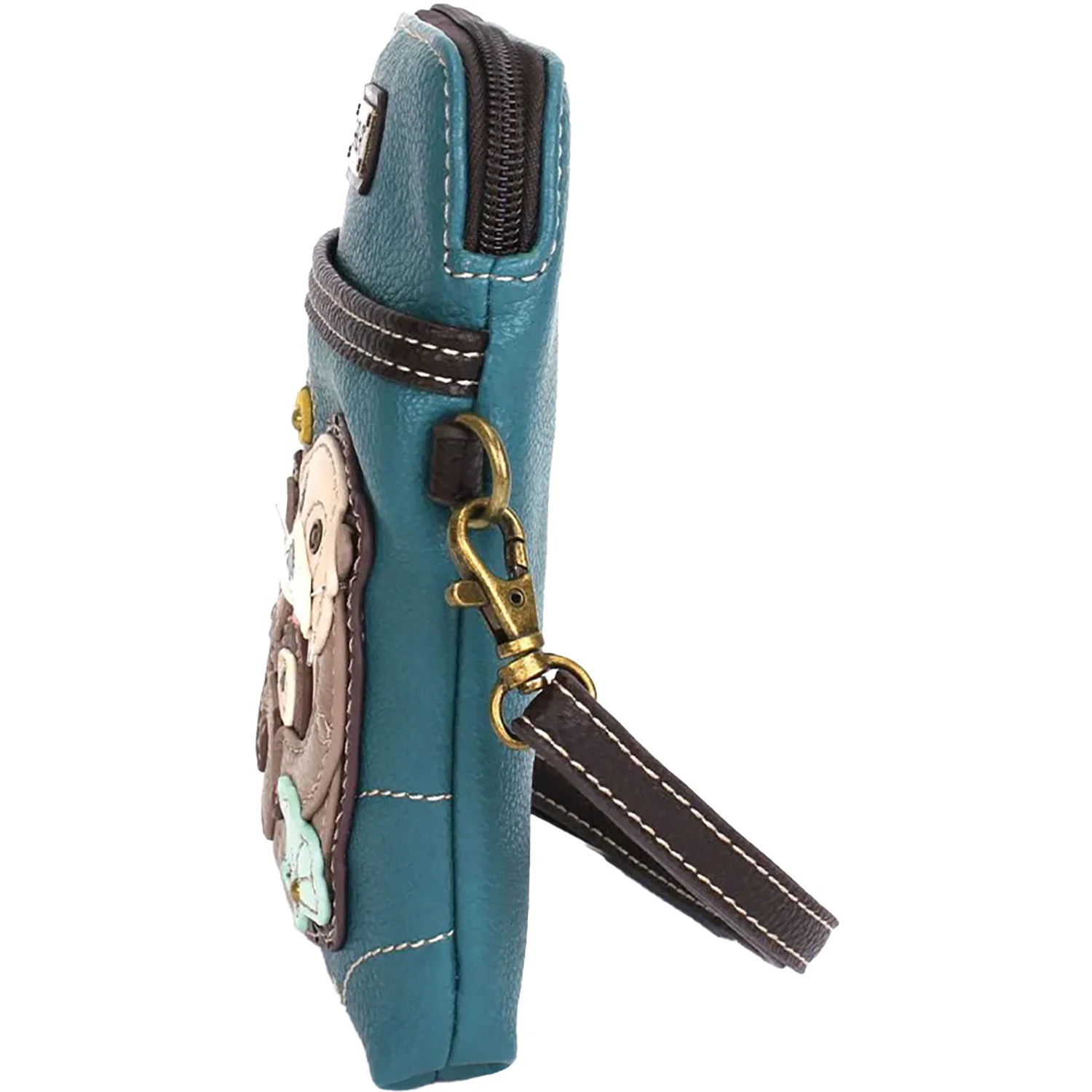 Chala Handbags Otter Cellphone Crossbody Handbag Turquoise - Image 3