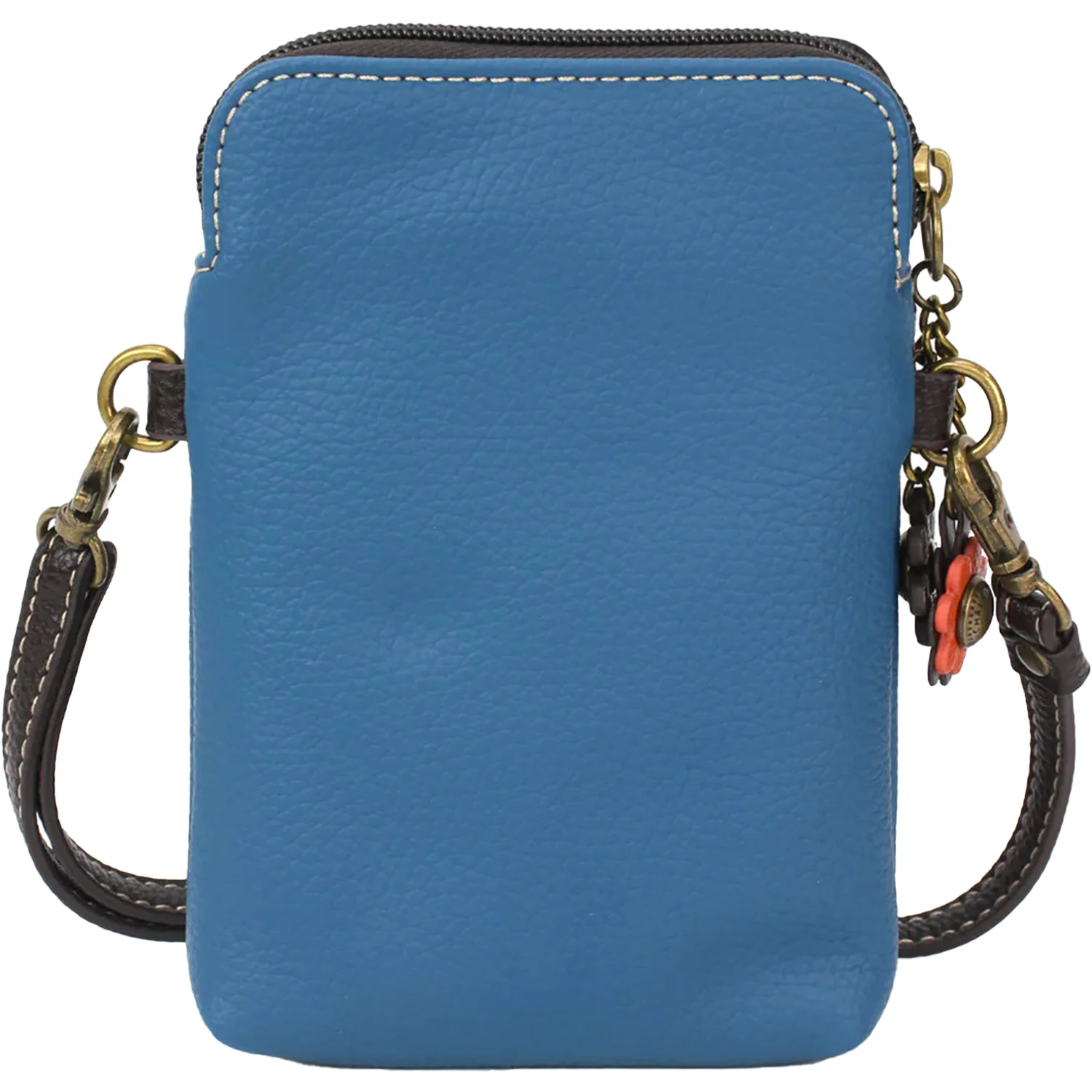 Chala Handbags Yellow Bird Cellphone Crossbody Handbag Blue - Image 4