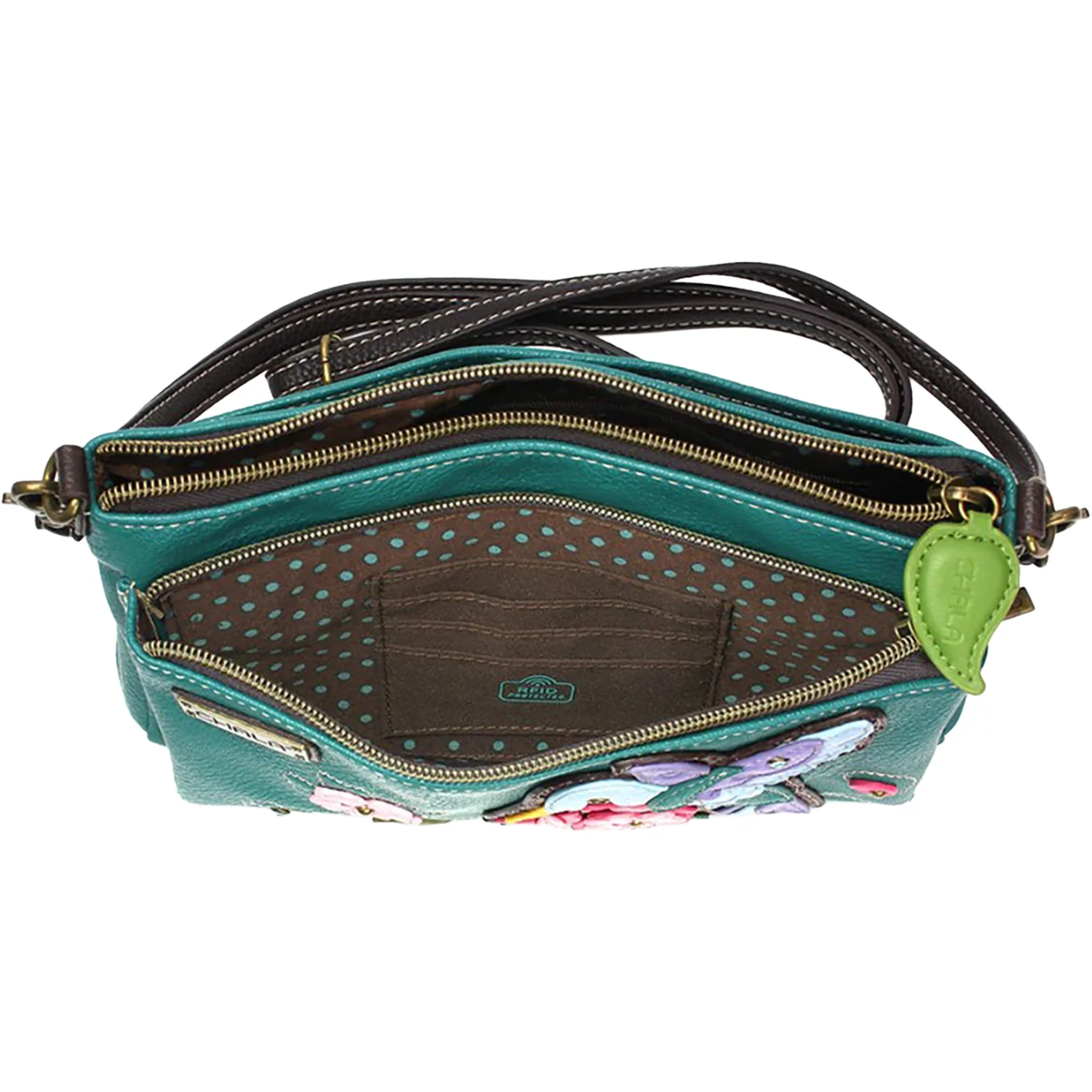 Chala Hummingbird Deluxe Crossbody Handbag Turquoise - Image 2