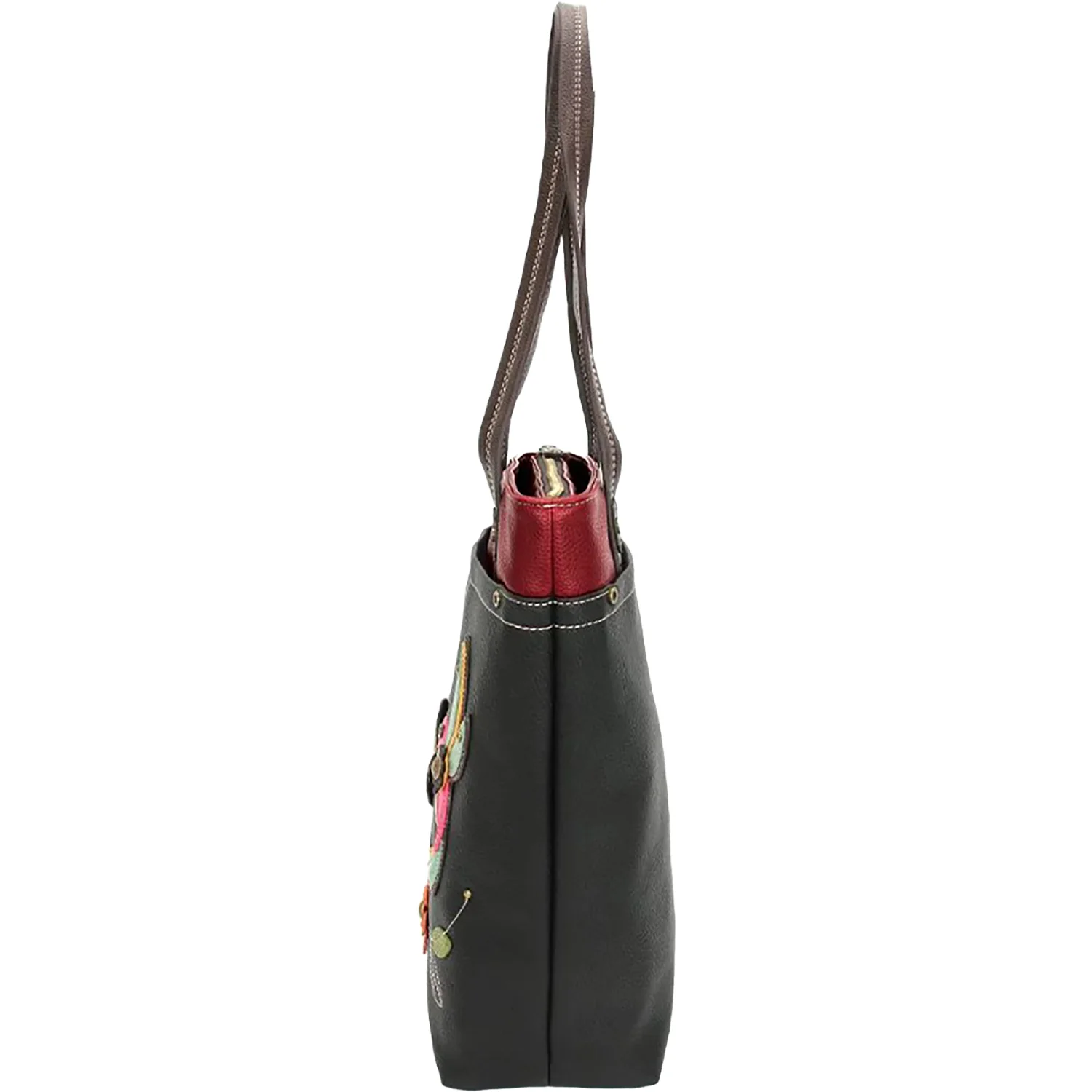 Chala Hummingbird Deluxe Everyday Tote Handbag Black - Image 6