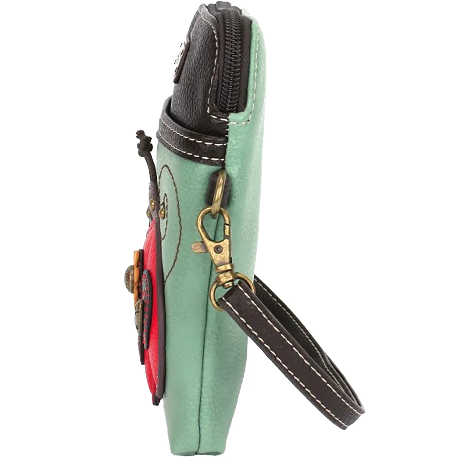 Chala Ladybug Cellphone Crossbody Handbag Teal - Image 4