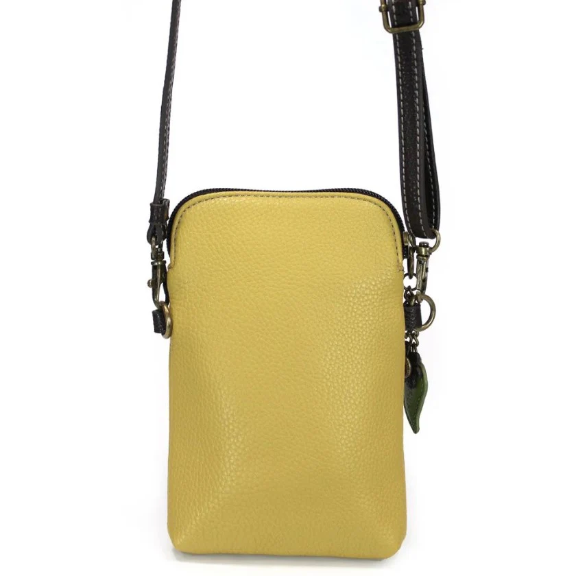 Chala Owl Cellphone Crossbody Handbag Mustard - Image 3