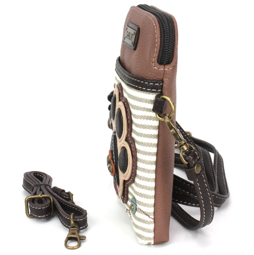 Chala PaWaterproofrint Cell Phone Crossbody Handbag Gray Stripe - Image 3