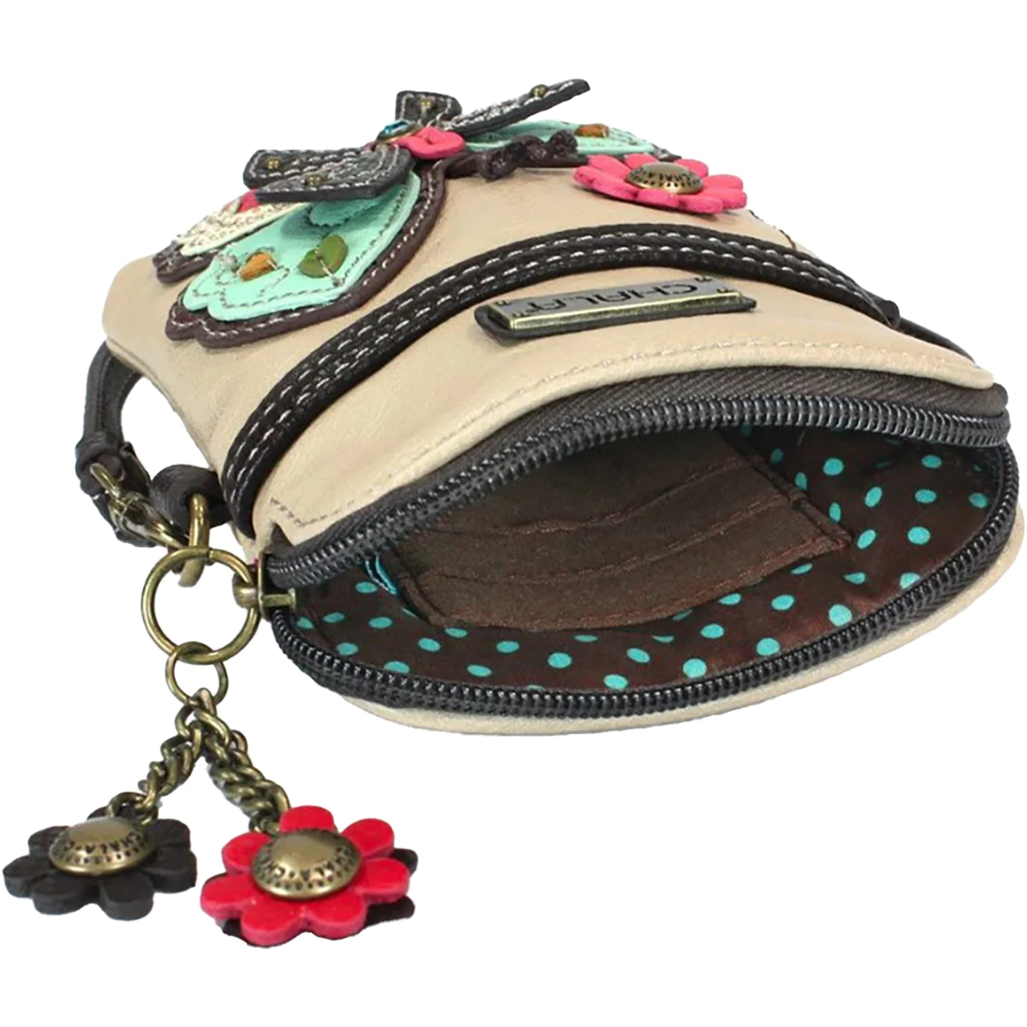 Chala Pink Butterfly Cellphone Crossbody Handbag Ivory - Image 4