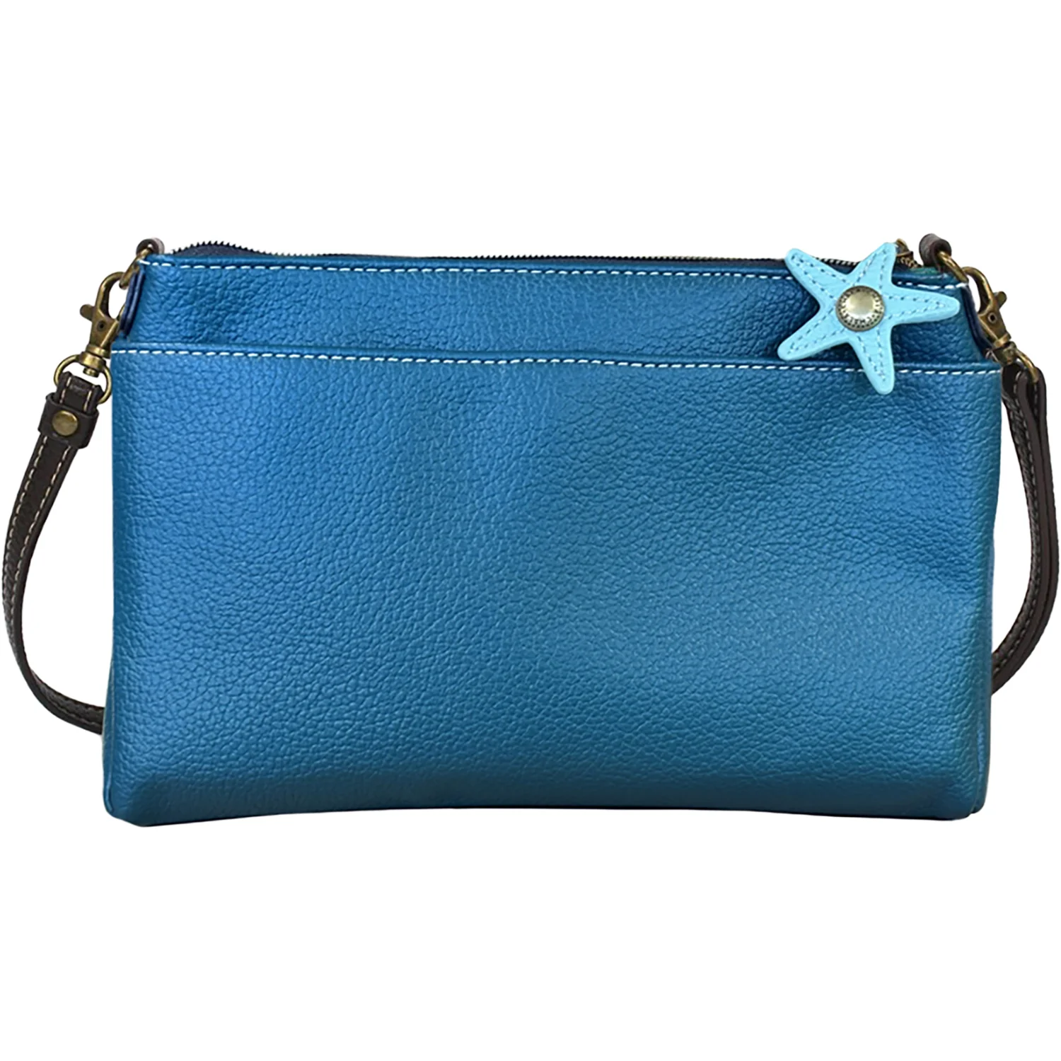 Chala Sand Dollar Deluxe Crossbody Handbag Turquoise - Image 2