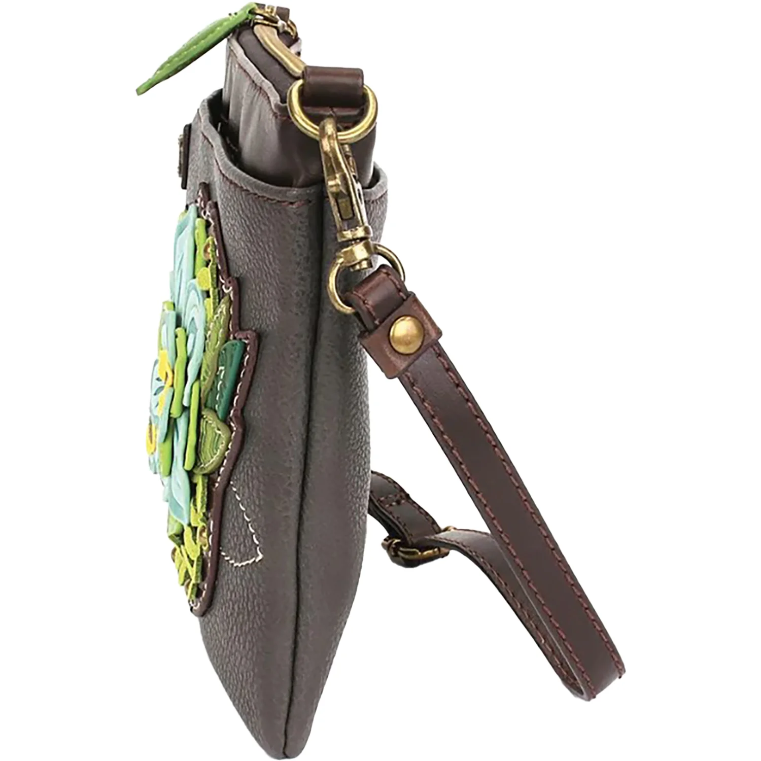 Chala Succulent Mini Crossbody Handbag Grey - Image 4