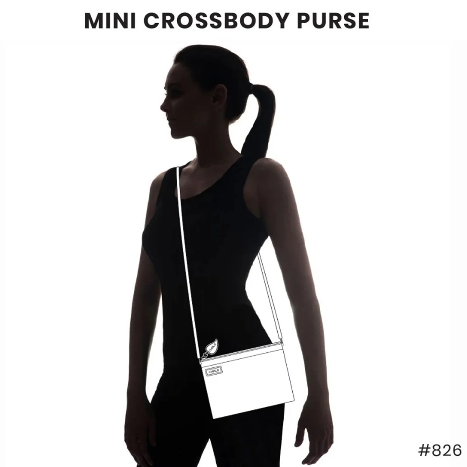 Chala Succulent Mini Crossbody Handbag Grey - Image 6
