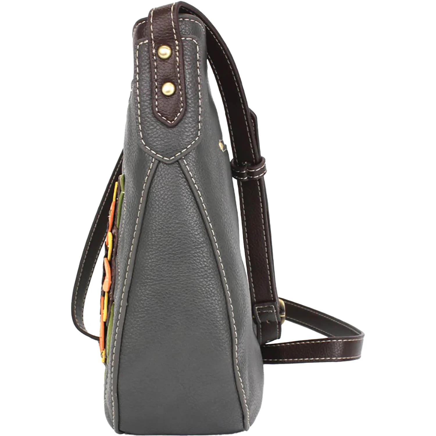 Chala Sunflower Crescent Crossbody Handbag Ink - Image 4