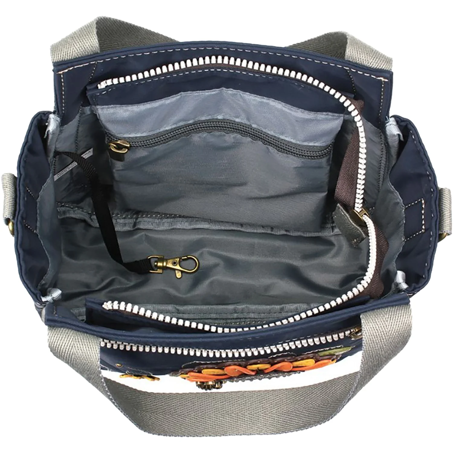 Chala Sunflower Venture Mini Carryall Handbag Navy - Image 2