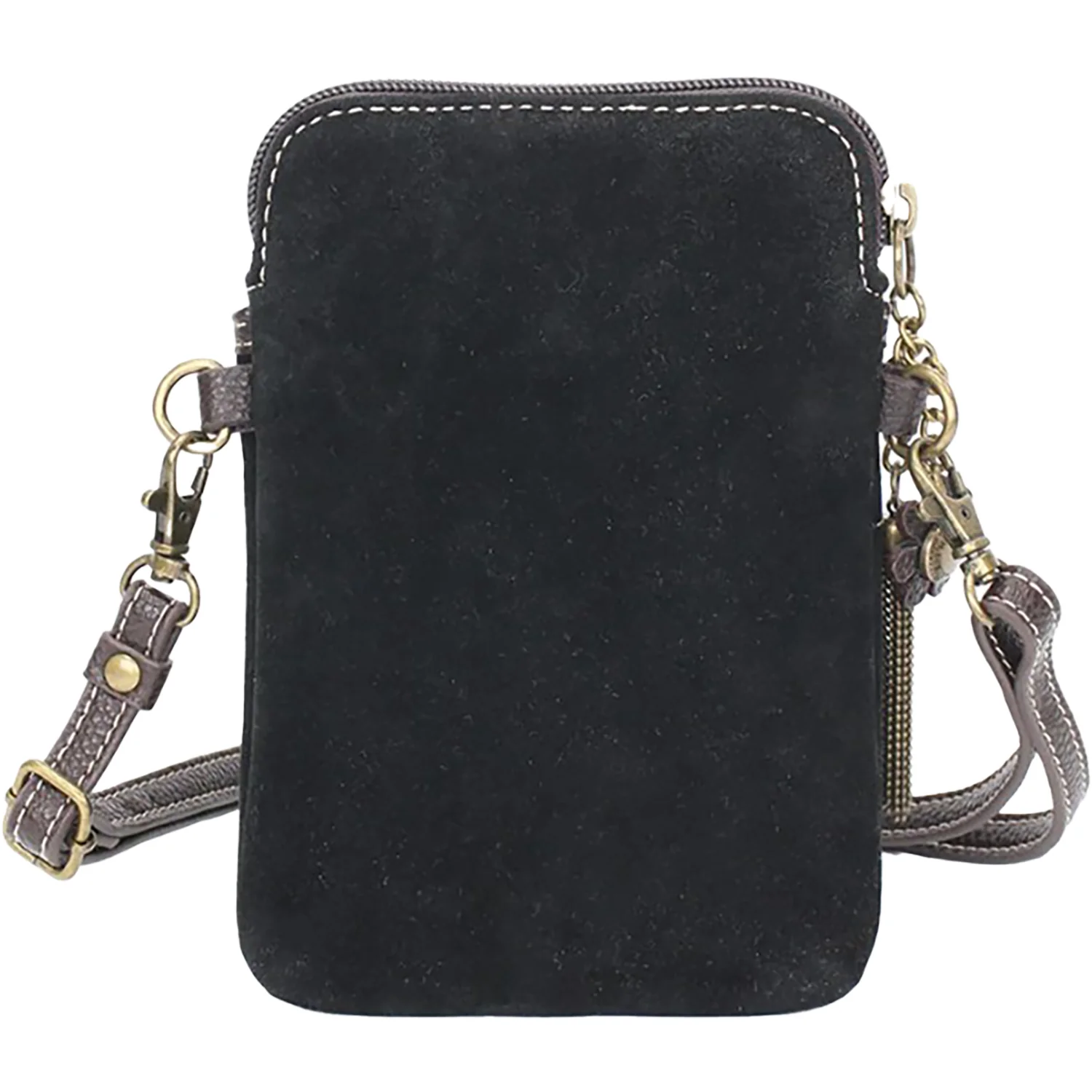 Chala Swirl Dazzle Cellphone Crossbody Handbag Black - Image 3