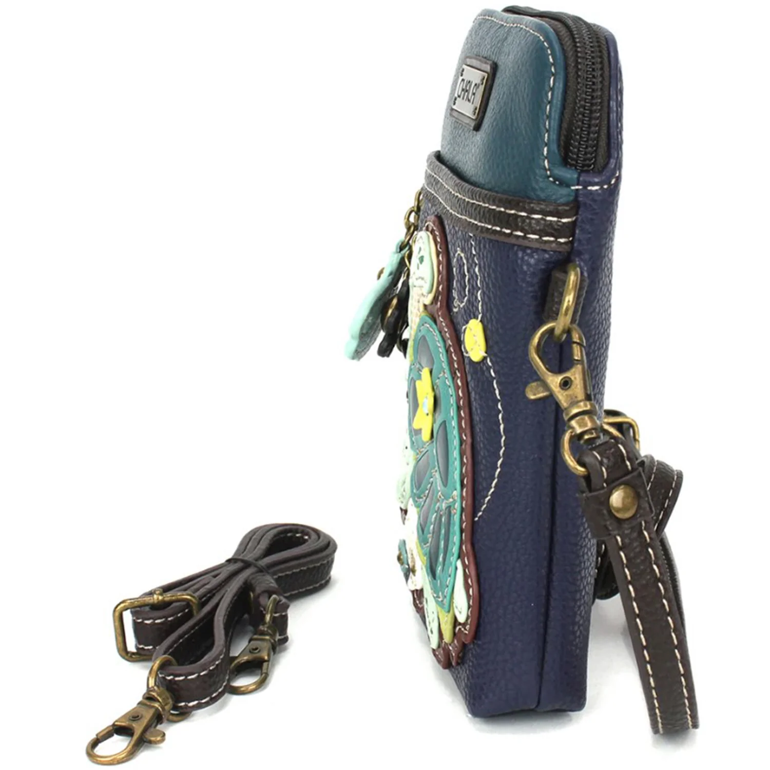 Chala Turtle Cell Phone Crossbody Handbag Navy - Image 4