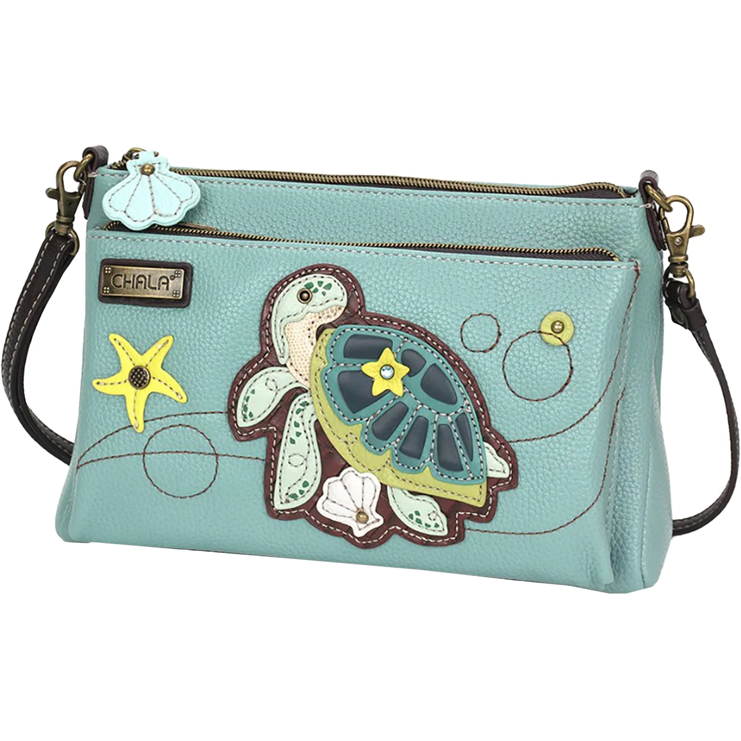 Chala Turtle Deluxe Crossbody Handbag Blue