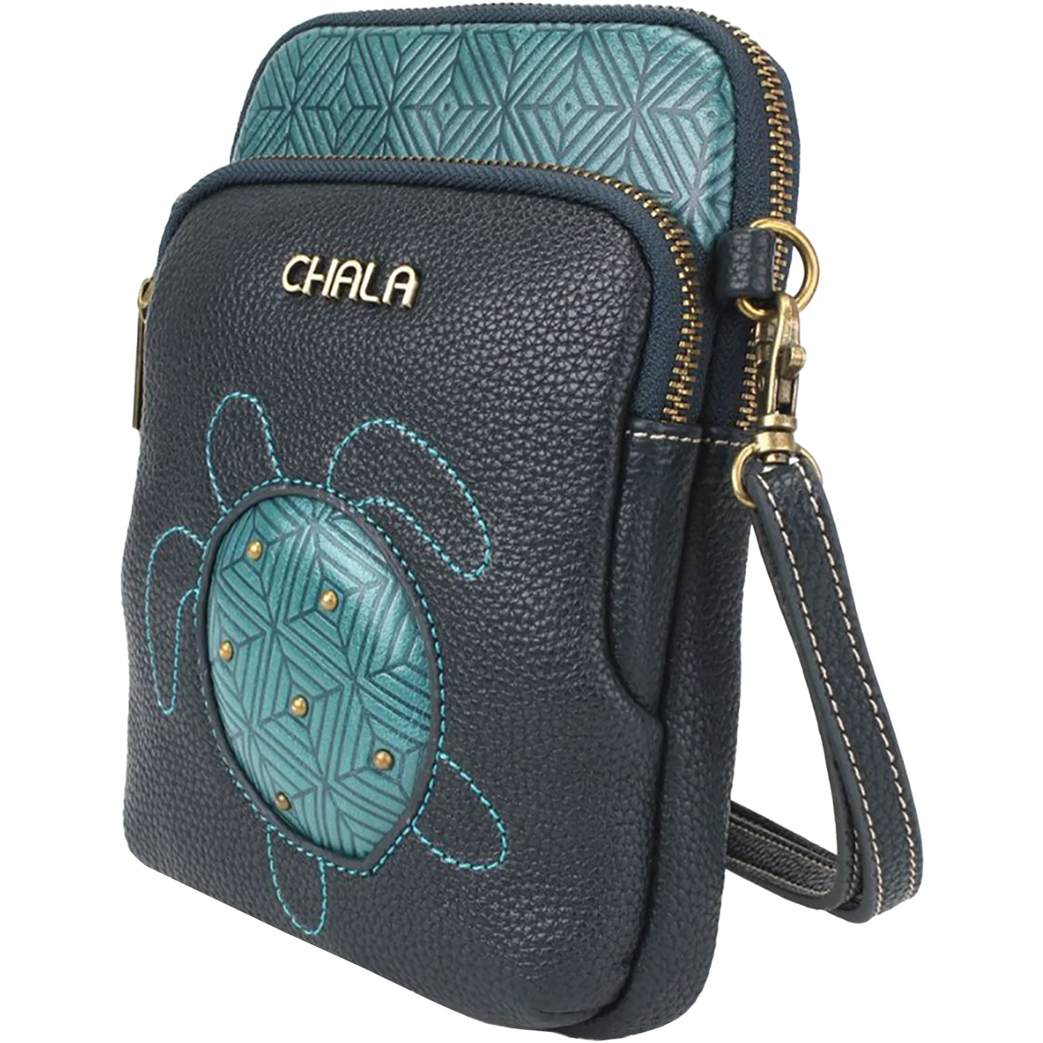 Chala Turtle Uni Cell Phone Crossbody Handbag Turquoise - Image 5