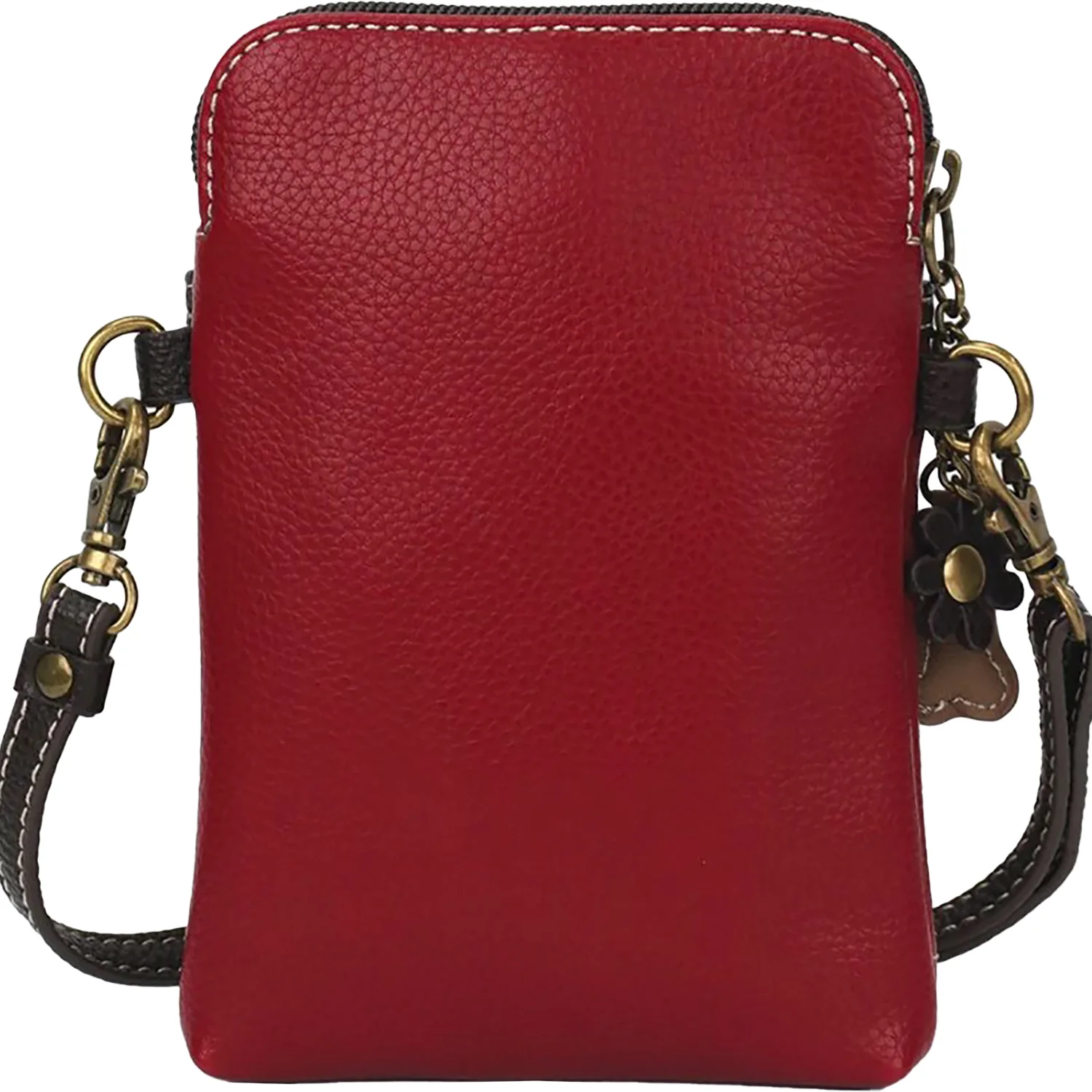 Chala Westie Cellphone Crossbody Handbag Burgundy - Image 3