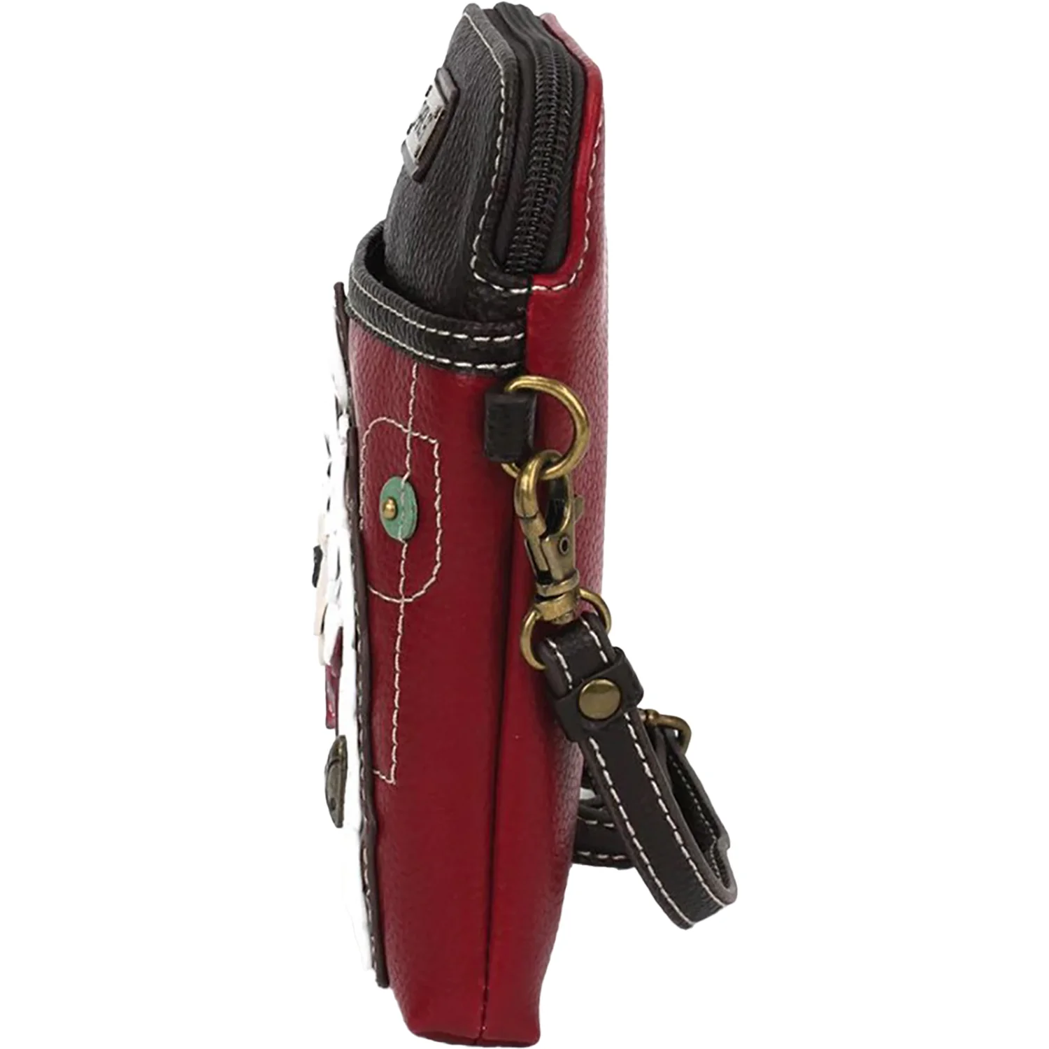 Chala Westie Cellphone Crossbody Handbag Burgundy - Image 4