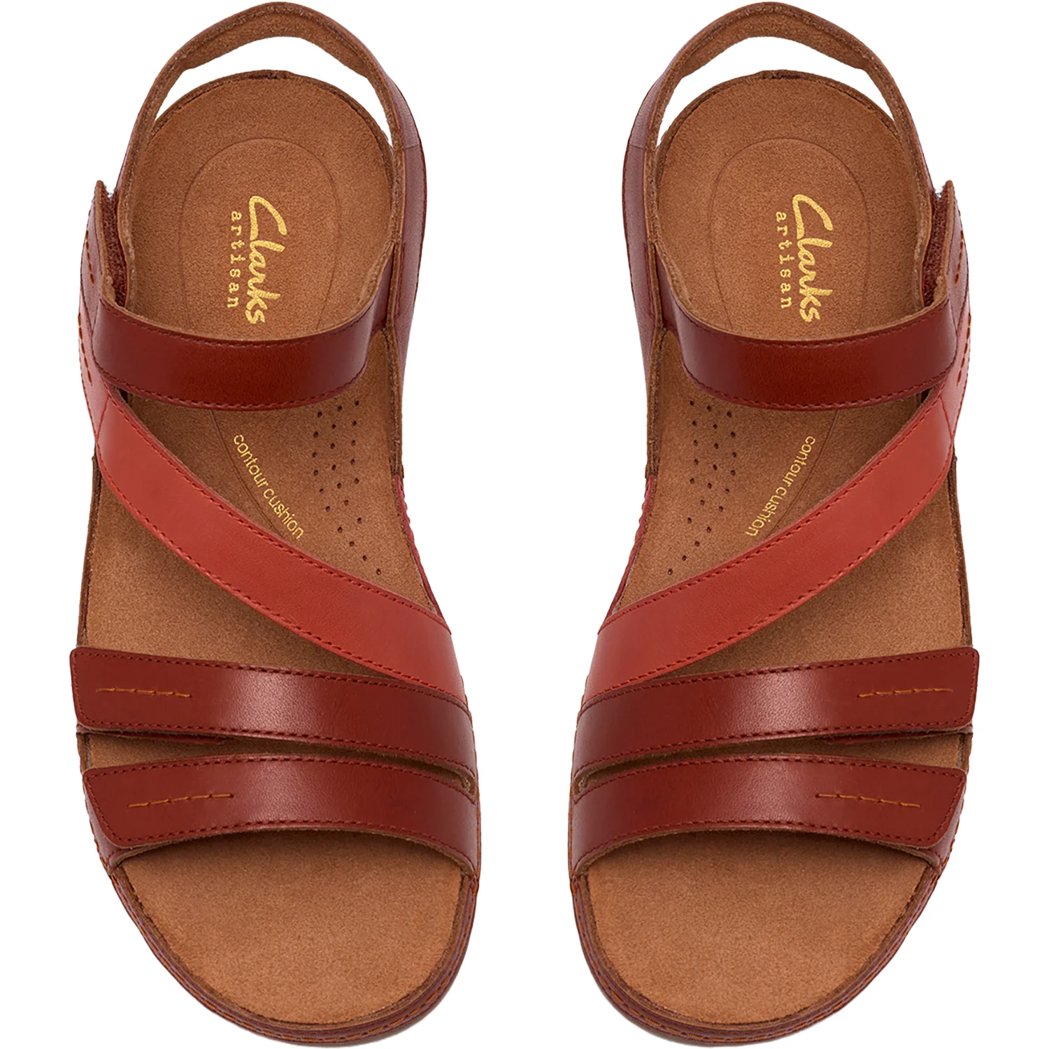 Clarks Cecily Mix Women's Shoes Burnt Orange Combi - Image 2