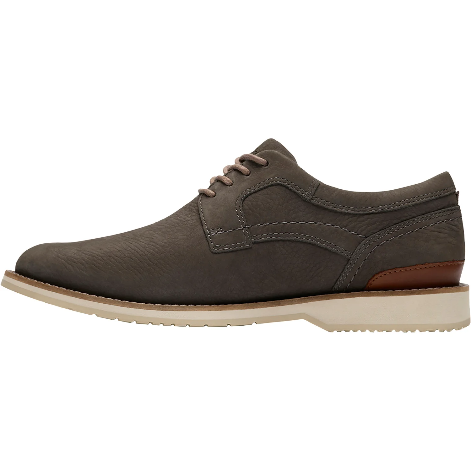 Clarks Monahan Plain Men's Dress Shoes Stone Nubuck - Image 3