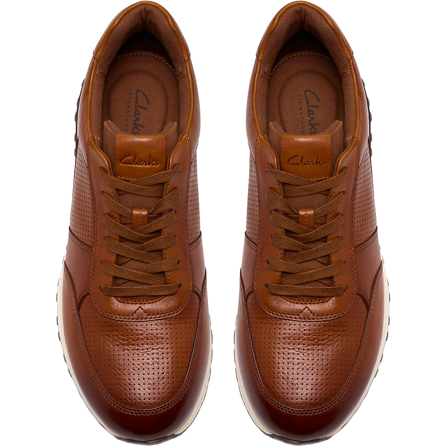 Clarks Radwell Tie Men's Casual Shoes Tan Leather - Image 2