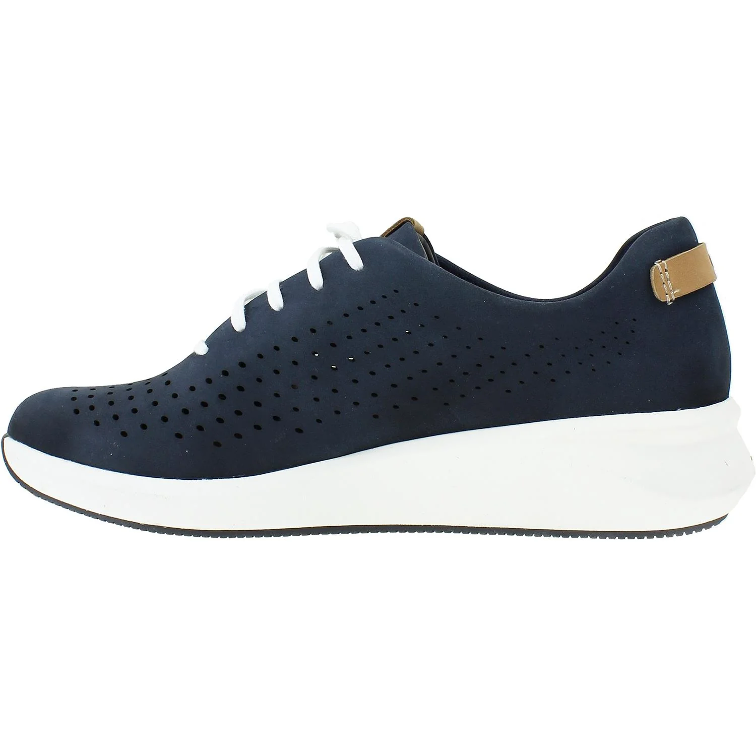 Clarks Un Rio Tie Women's Shoes Navy Nubuck - Image 3