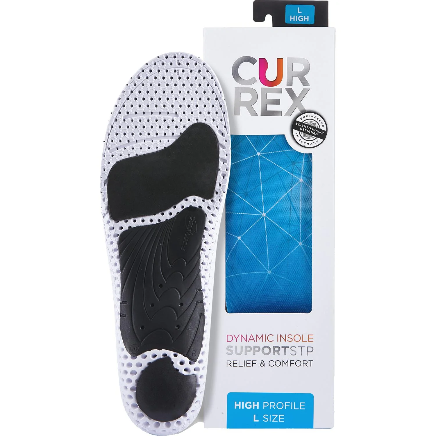 Currex Support STP High Arch Unisex Insoles Blue - Image 2