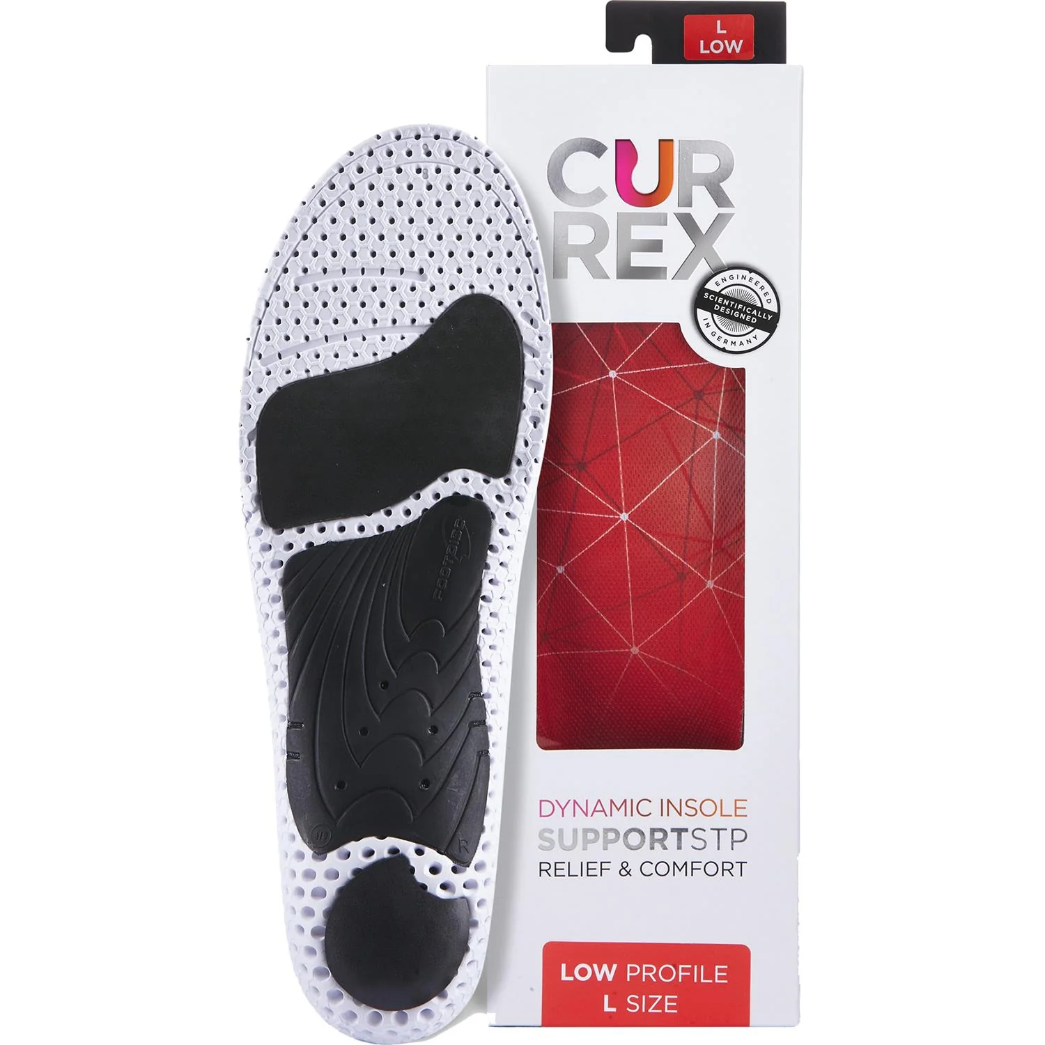 Currex Support STP Low Arch Unisex Insoles Red - Image 2